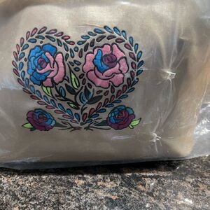 Consuela Char Downtown Crossbody. Satin sheen Consuela cloth embroidered.